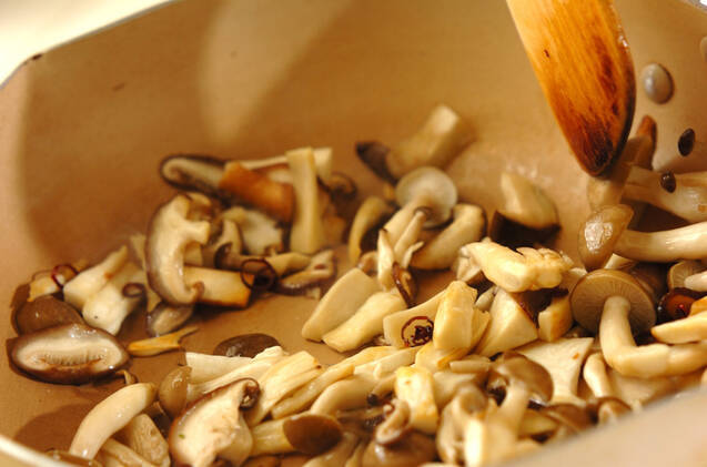 キノコパスタと野菜スープの作り方の手順7