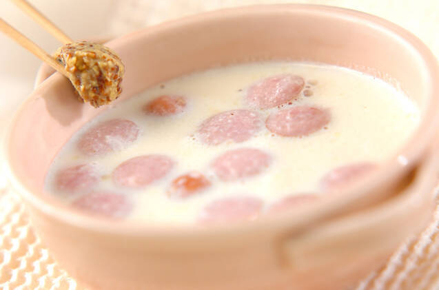 ソーセージとコーンのミルクスープの作り方の手順3