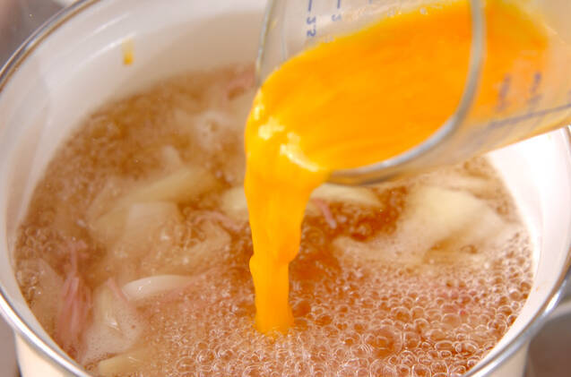 ハムのかきたま汁の作り方の手順5