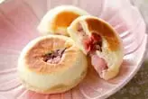 フライパンの桜あんパン