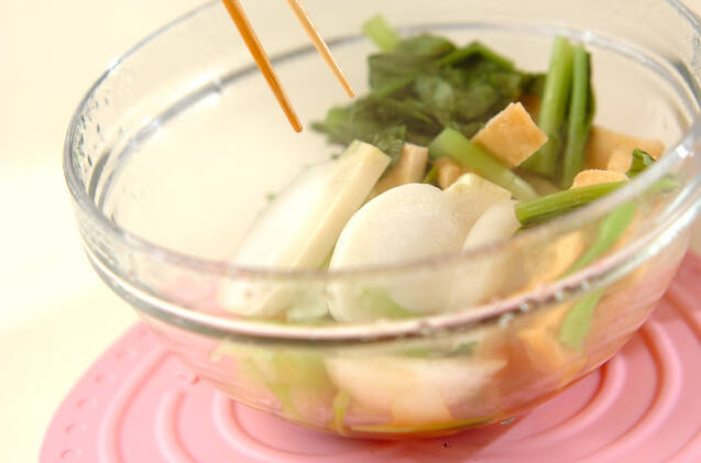 カブと油揚げのちょっと煮の作り方の手順5