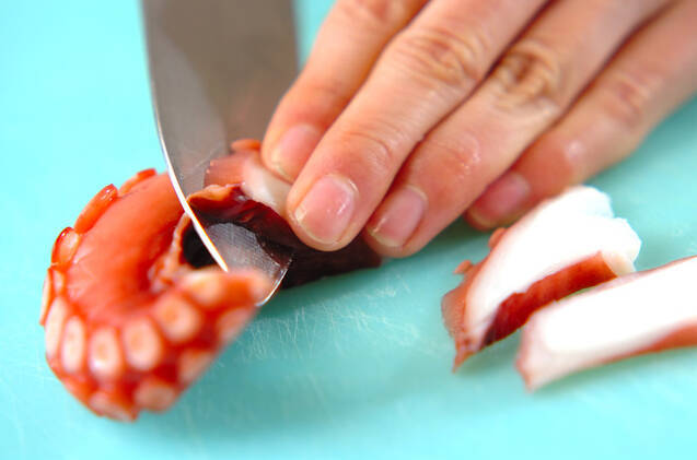 タコの磯パスタの作り方の手順1