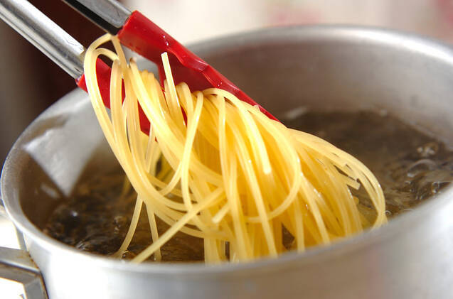 タコの磯パスタの作り方の手順4