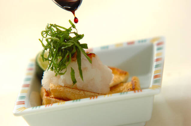 焼き油揚げのおろしのせの作り方の手順5