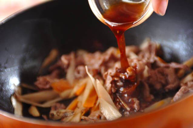 きんぴら焼き肉の作り方の手順2