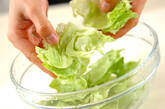 レタスのチーズ和えの下準備1