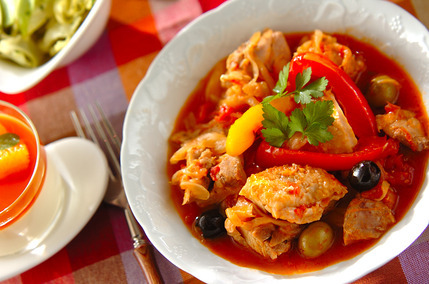 チキンのローマ風煮込み