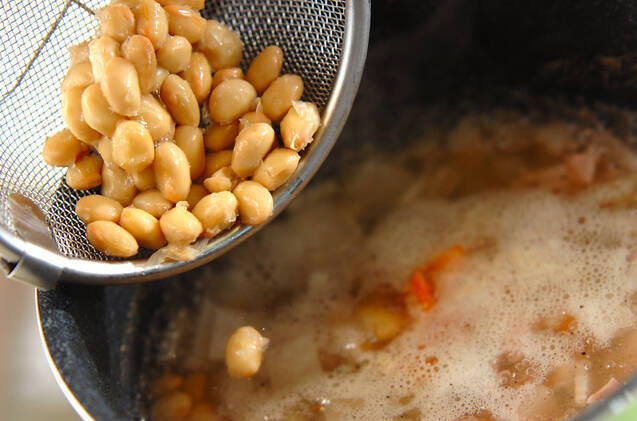 大豆たっぷりスープ煮の作り方の手順2
