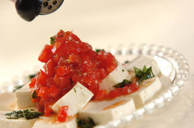 豆腐と塩麹のカプレーゼの作り方の手順4