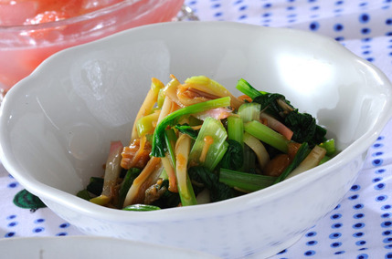 小松菜のナメタケ和え