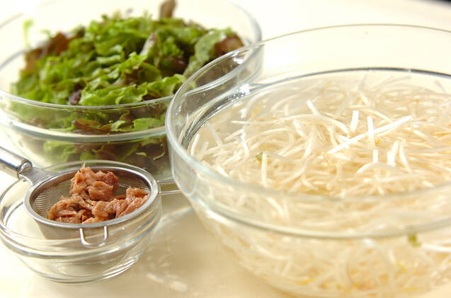 モヤシの生春巻きの作り方の手順1