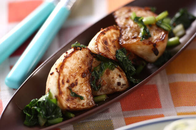 カブのアンチョビ炒め