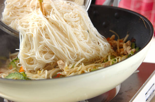 ゴーヤの素麺チャンプルーの作り方の手順7