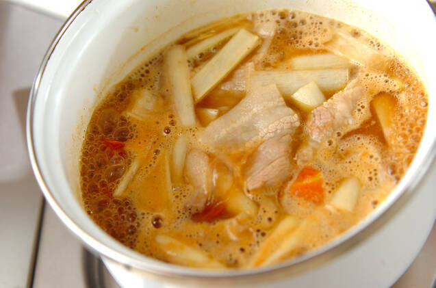 トマトカレーつけ麺の作り方の手順6