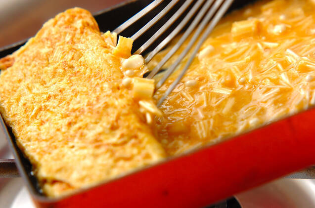 エノキ入り卵焼きの作り方の手順4