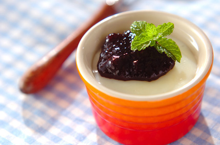 ブルーベリーブランマンジェ