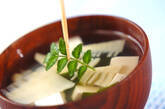 タケノコと豆腐のお吸い物の作り方2