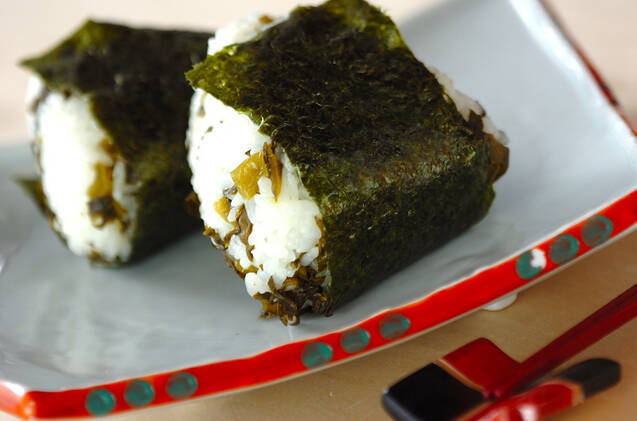 野沢菜のおにぎり