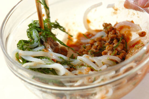 イカ梅納豆の作り方の手順4