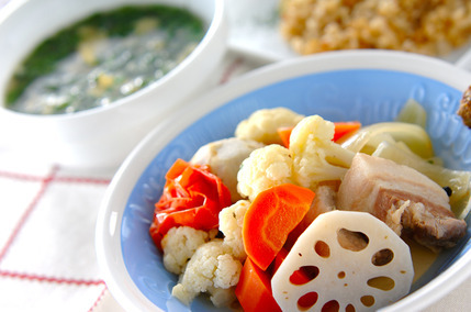 ゆで野菜&スープ