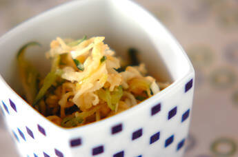 切干し大根のワサビしょうゆ和え