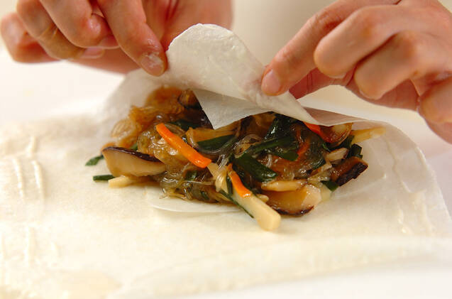 鶏肉の春巻きの作り方の手順12