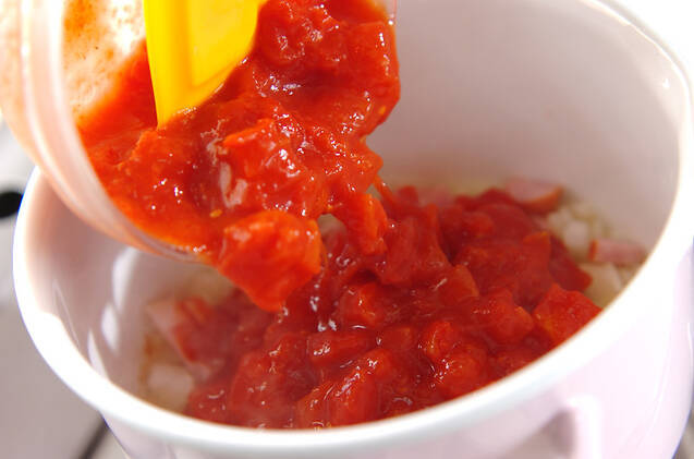 トマト豆乳雑穀がゆの作り方の手順2