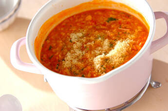 トマト豆乳雑穀がゆ