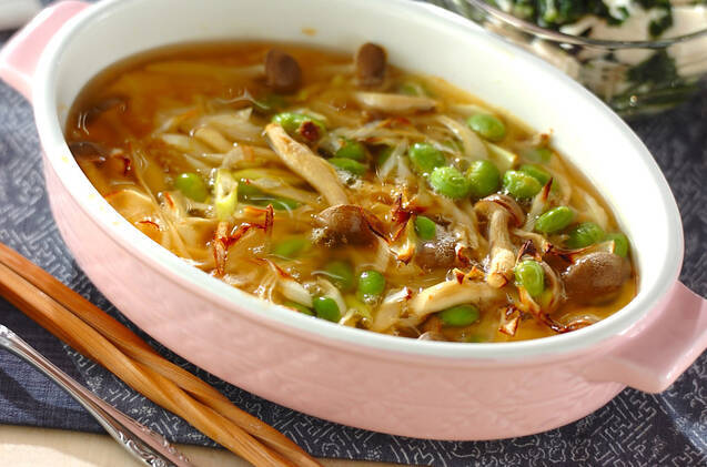 枝豆入りあんかけ卵