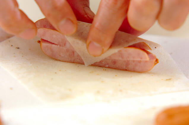 ソーセージのパリパリ巻きの作り方の手順3