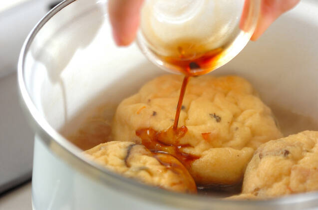 煮汁があふれ出る！がんものふっくら煮の作り方の手順4