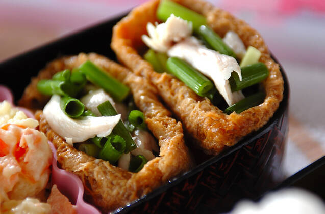 ささ身とネギの和え物詰め