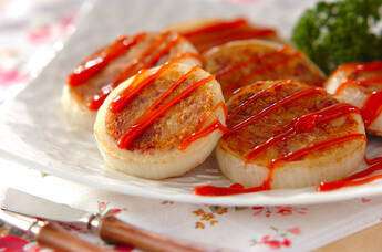 リング玉ネギのポテトコンビーフ