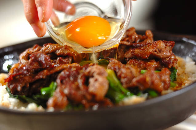 お昼ご飯にビビンバ風焼き肉丼 子供も喜ぶの作り方の手順4