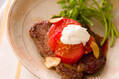 ステーキ焼きトマトのせ