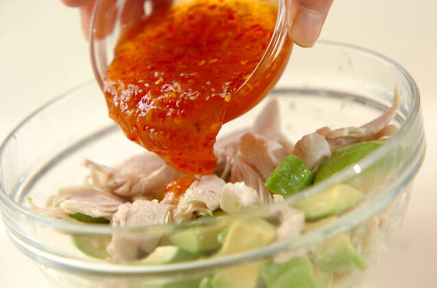 ささ身とアボカドのエスニック和えの作り方の手順4