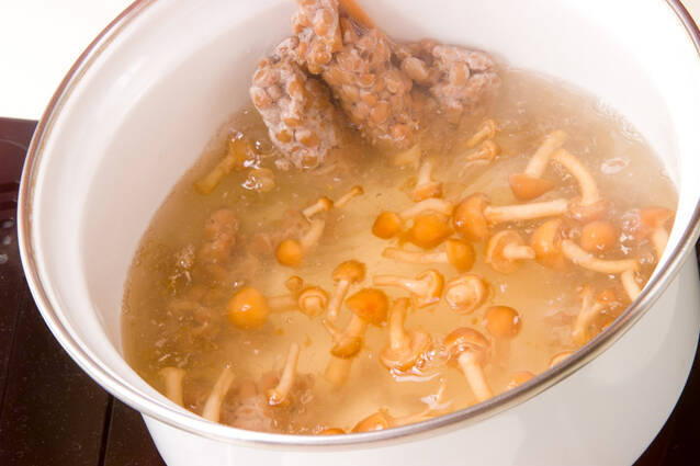 納豆と大葉のみそ汁の作り方の手順3