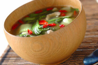 チンゲンサイのスープ