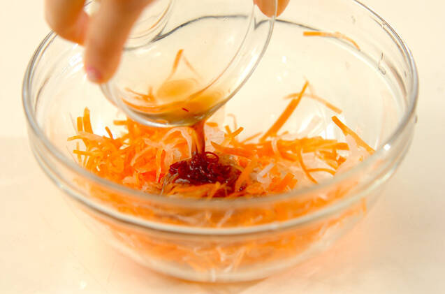 大根とニンジンの酢の物の作り方の手順4