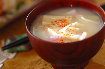 高野豆腐の白みそ汁