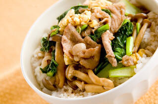 豚肉のオイスター風味丼