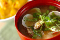 アサリの麦みそ汁