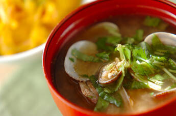 アサリの麦みそ汁