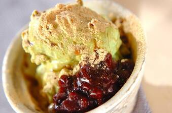 押し麦入りアイス和風パフェ