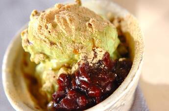 押し麦入りアイス和風パフェ