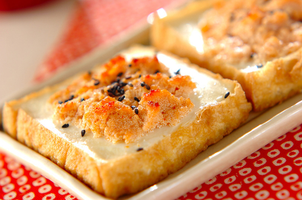 厚揚げ明太バター焼き