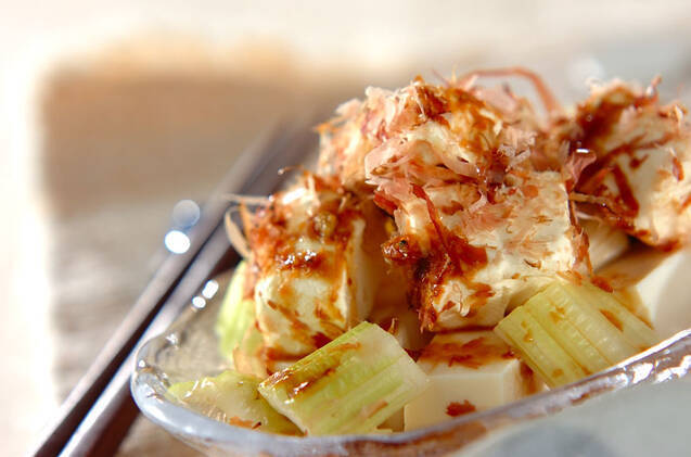 豆腐とセロリのサラダ