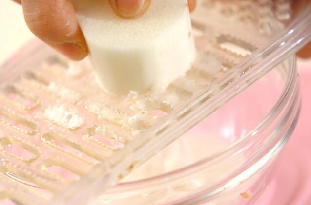 ニラのトロロがけの作り方の手順2