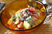 野菜と豆のヨーグルトサラダ