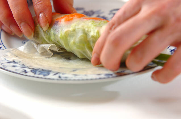 エビの生春巻きの作り方の手順5